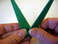 Origami iris leaf step10