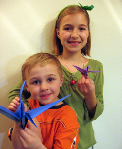 Ben and Sarah and their flapping cranes origami-crane-Sarah-Ben.jpg