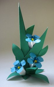 origami flower forget me not easy origami flower with one piece of paper