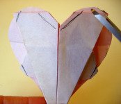 Origami Morning Glory Hear Step 6