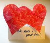 Heart Flowers in a Display Stand made from a 8 1/2 inch square display-stand-medium-size
