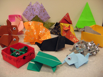 Origami projects from library class