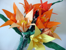 Origami lilies