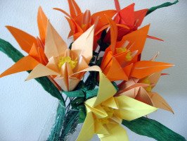 Origami lilies
